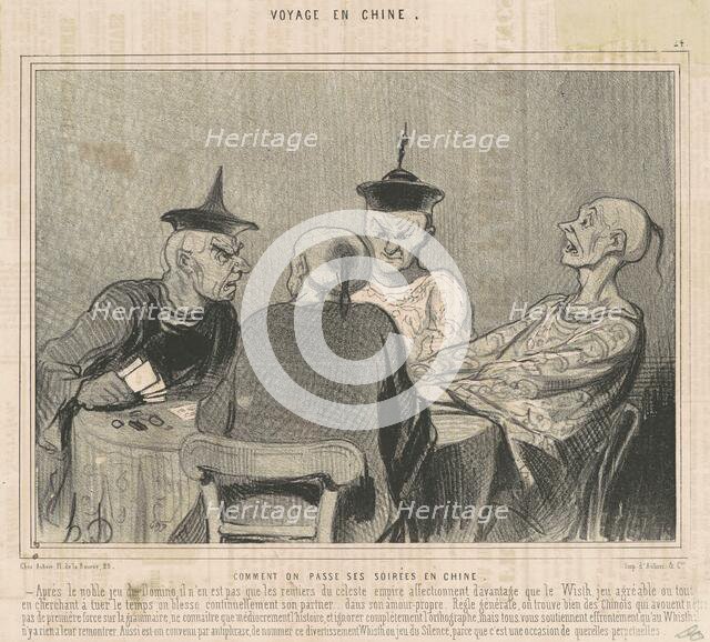 Comment on passe ses soirées en chine, 19th century. Creator: Honore Daumier.