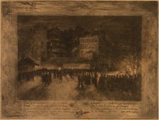 La Place des Martyrs et la Taverne du Bagne, 1885. Creator: Felix Hilaire Buhot.