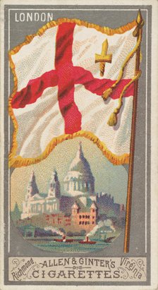 London, from the City Flags series (N6) for Allen & Ginter Cigarettes Brands, 1887. Creator: Allen & Ginter.