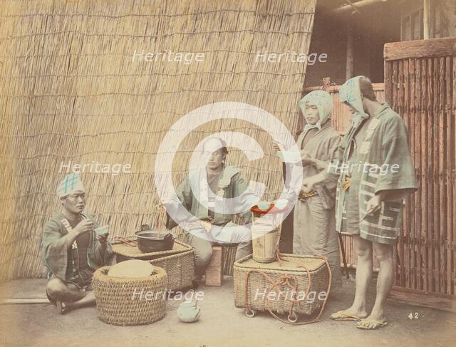 Coolies Wayside Refreshments, 1870s-1890s. Creator: Kusakabe Kimbei.