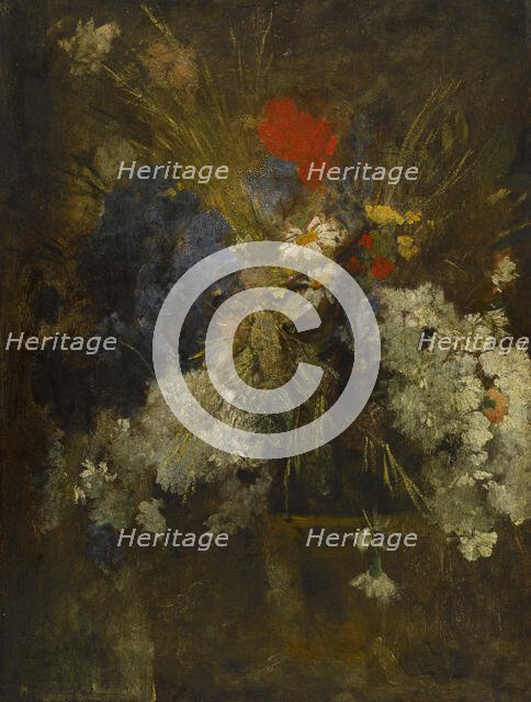 Fleurs des champs (Coquelicot, marguerite et bleuet), c.1874. Creator: Jean-Baptiste Carpeaux.