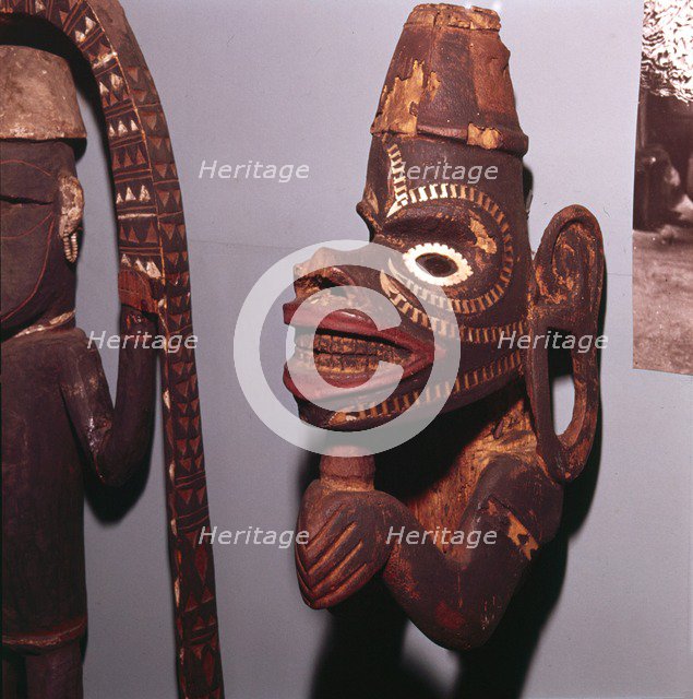Wooden Figure from Bow of War Canoe to ward of evil spirits (Solomon Islands). Horniman Museum - New Artist: Unknown.