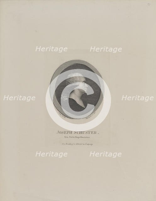 Portrait of the composer Joseph Schuster (1748-1812) , 1811. Creator: Gottschick, Johann Christian Benjamin (1776-1844).