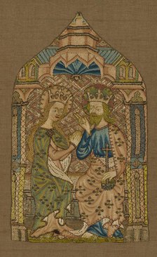Fragment (From an Orphrey Band), England, 1400/50. Creator: Unknown.