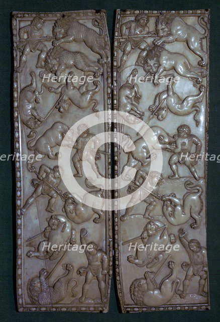 Ivory diptych from Constantinople, 6th century. Artist: Unknown