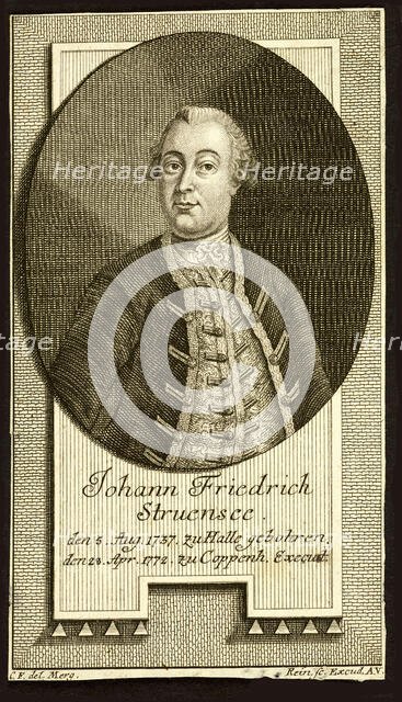 Count Johann Friedrich Struensee (1737-1772), 1772. Creator: Anonymous.