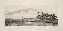 Oceania: Fishing near Islands with Palms in the Uea or Wallis Group, 1845, 1863. Creator: Charles Meryon (French, 1821-1868).
