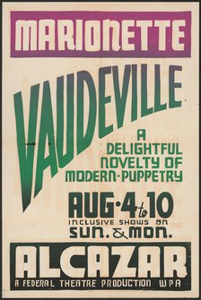 Marionette Vaudeville, San Francisco, 1937. Creator: Unknown.