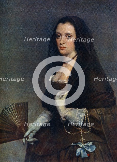 'The Lady with a Fan', c1630-1650, (1912).Artist: Diego Velasquez