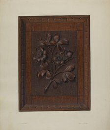 Carved Wood Panel, 1935/1942. Creator: Clyde L. Cheney.