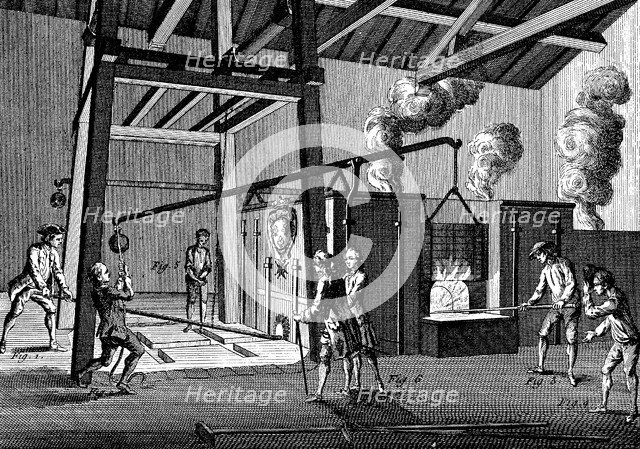 Casting cannon, 1751-1780. Artist: Unknown