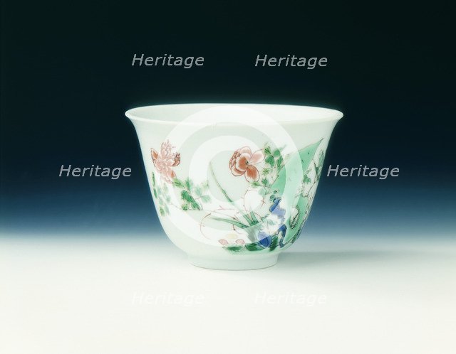 Famille verte cup, Qing dynasty, Kangxi period, China, 1662-1722. Artist: Unknown