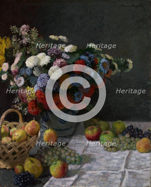 Still Life with Flowers and Fruit, 1869. Creator: Claude Monet.