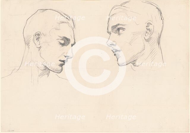 Studies of a Man's Head, c. 1875. Creator: John Singer Sargent.