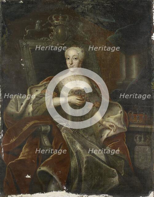 Portrait of Princess Charlotte Amalie, Daughter of Frederick IV, King of Denmark, 1755-1765. Creator: Anon.