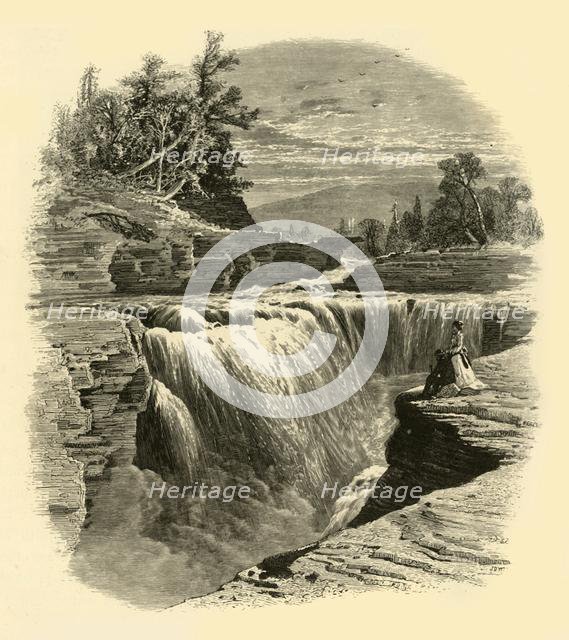 'Lower Falls, Portage', 1874.  Creator: John Douglas Woodward.