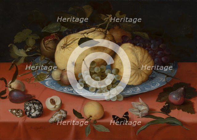 Fruit Still Life with Shells and Tulip, 1620. Creator: Balthasar van der Ast.