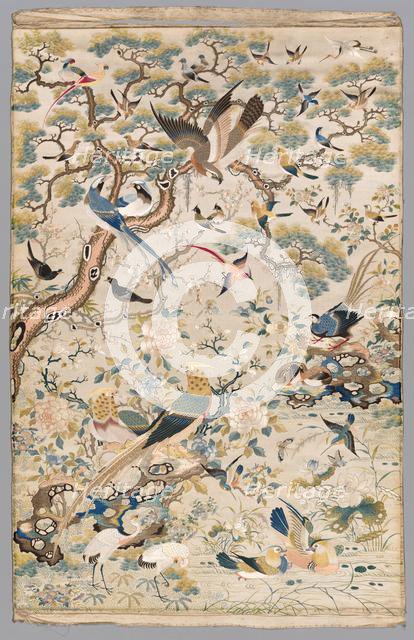 Embroidered Panel, 1700s - 1800s. Creator: Unknown.