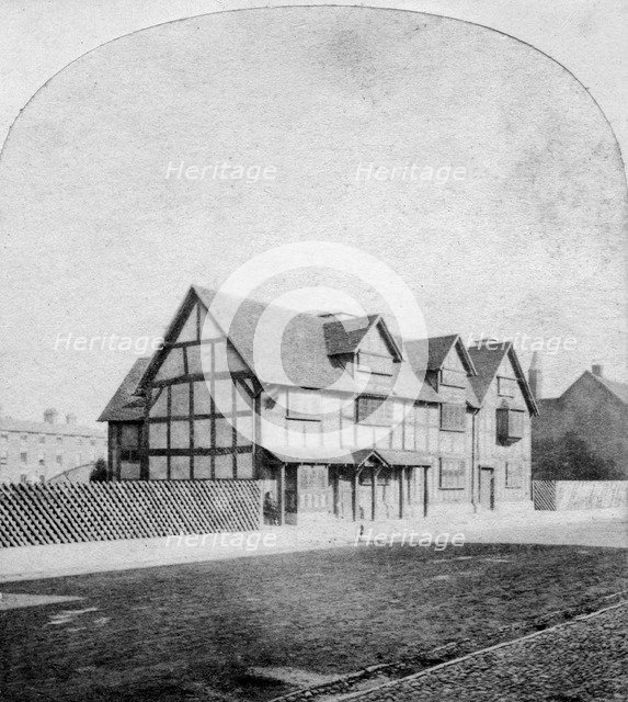 William Shakespeare's house, Henley Street, Stratford-upon-Avon, Warwickshire, late 19th century. Artist: Unknown