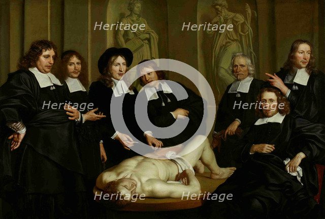 The Anatomy Lesson of Dr. Frederik Ruysch, 1670. Artist: Backer, Adriaen (ca 1635-1684)