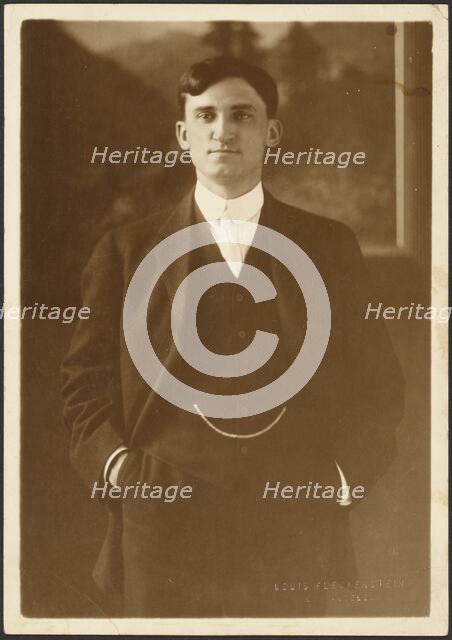 Portrait of a Man with Watch Chain, 1907-1924. Creator: Louis Fleckenstein.
