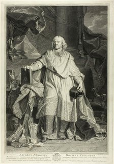 Portrait of Jacques Bénigne Bossuet, Bishop of Meaux, 1723. Creator: Pierre Imbert Drevet.