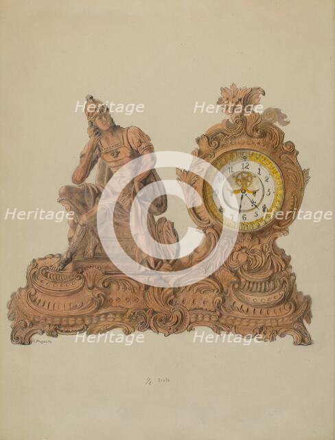 Ansonia Clock, c. 1936. Creator: Edith Magnette.