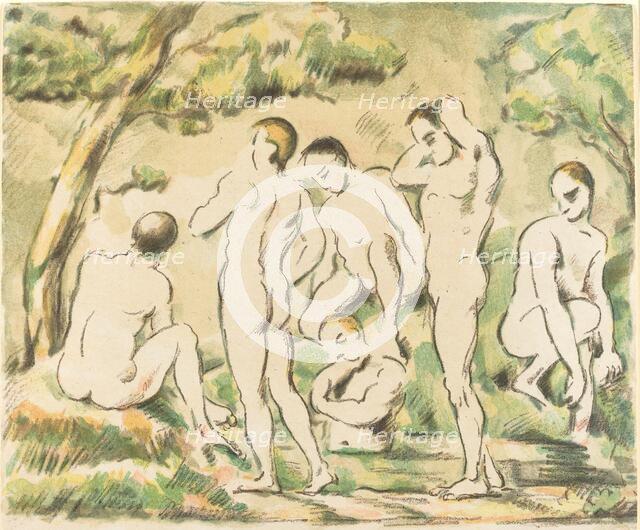 The Bathers (Small Plate), 1897. Creator: Paul Cezanne.