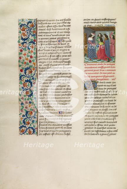 The Portuguese Dispatching an Embassy to King Richard II, c1386; (about 1480-1483). Creator: Unknown.