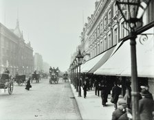 Pedestrians outside DH Evans, Oxford Street, London, 1903. Artist: Unknown.