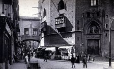 Market in front of the Borne door, behind Santa Maria del Mar, 1915.