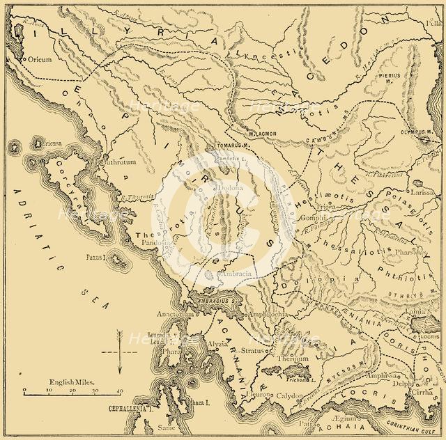 'Map of Epirus and Western Greece', 1890.   Creator: Unknown.