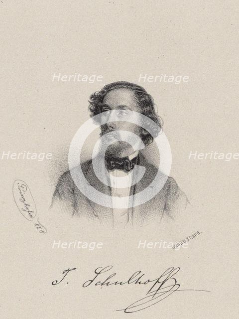 Portrait of the pianist and composer Julius Schulhoff (1825-1898) , 1850. Creator: Prinzhofer, August (1817-1885).