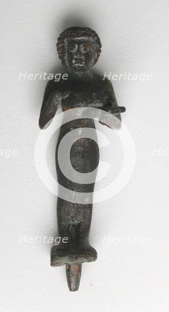 Statuette of a Priestess with Offering Table and Situla, Egypt, Third Intermediate Period, Dynasties Creator: Unknown.