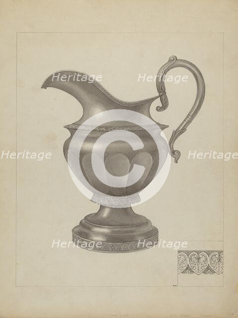 Silver Creamer, c. 1936. Creator: Paul Ward.