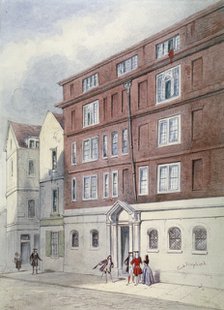 Residence of Titus Oates, Oat Lane, City of London, 1845.                             Artist: Frederick Napoleon Shepherd
