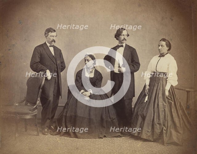 Queen Emma of Hawaii and Her Entourage, 1865. Creator: Alexander Gardner.