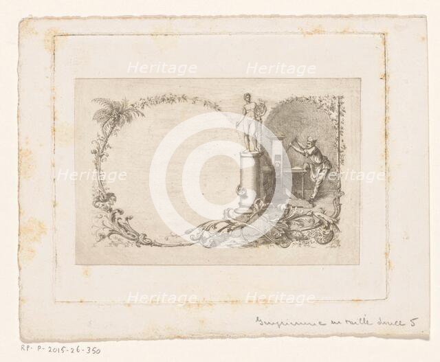 Frame with printing press, c.1800-c.1900. Creator: Anon.