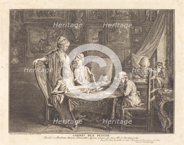 Cabinet d'un Peintre, 1771. Creator: Daniel Nikolaus Chodowiecki.