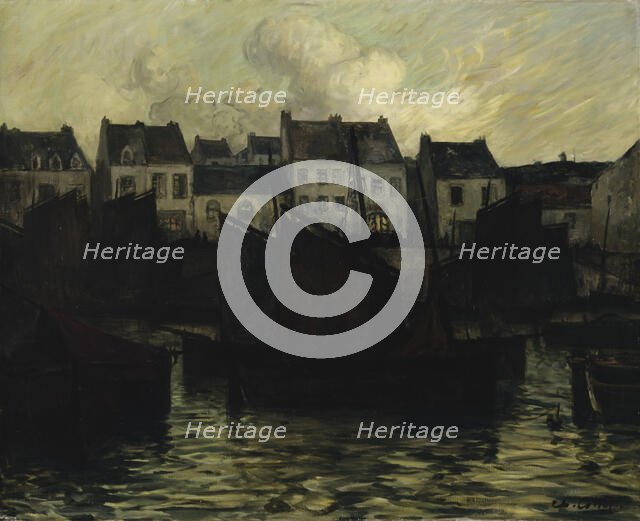 Breton Village by The Coast (Camaret), 1885-1899. Creator: Charles Cottet.