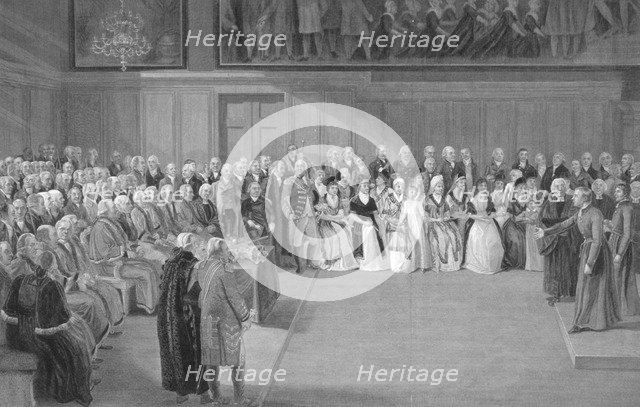 Interior of Christ's Hospital School, Newgate Street, City of London, 1822. Artist: JG Walker