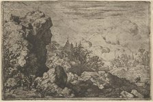 The Three Travellers at the Foot of High Rock, 17th century. Creator: Allart van Everdingen.