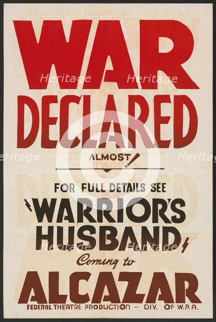 The Warrior's Husband, San Francisco, 1937. Creator: Unknown.