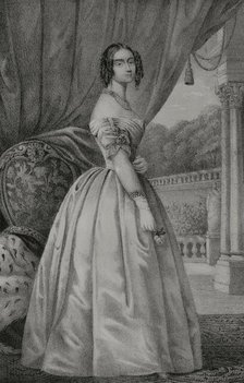 Mathilde Karoline of Bavaria, (1813-1862), daughter of King Ludwig I of Bavaria. 1852.  Creator: Unknown.