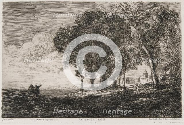 Italian Landscape, c1865.  Creator: Jean-Baptiste-Camille Corot.