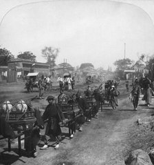 'Chinese funeral procession, bearing food for the departed spirit', Peking (Beijing), China, 1901. Artist: HC White