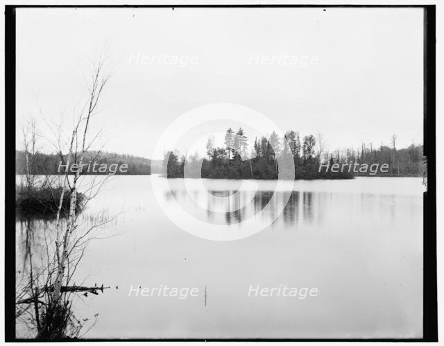 Island Lake, near Ishpeming, Mich., c1898. Creator: Unknown.