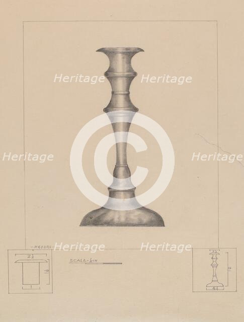 Candlestick, c. 1937. Creator: Henry Meyers.