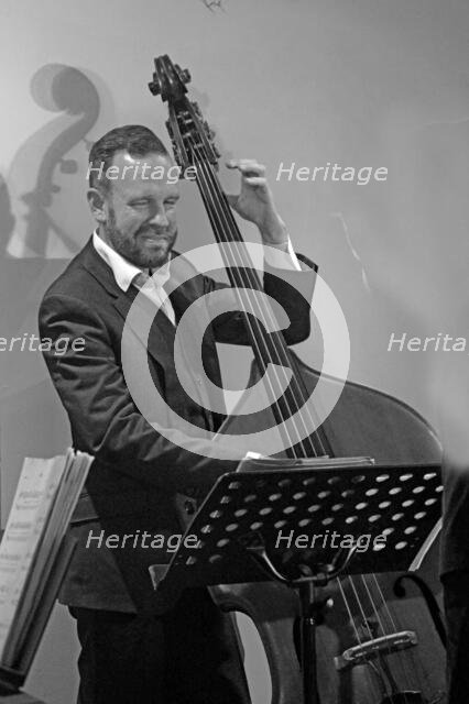 Joe Pettitt, Davison-Hemstock Quintet, Spike’s Place, Beckenham, Kent, 2024. Creator: Brian O'Connor.