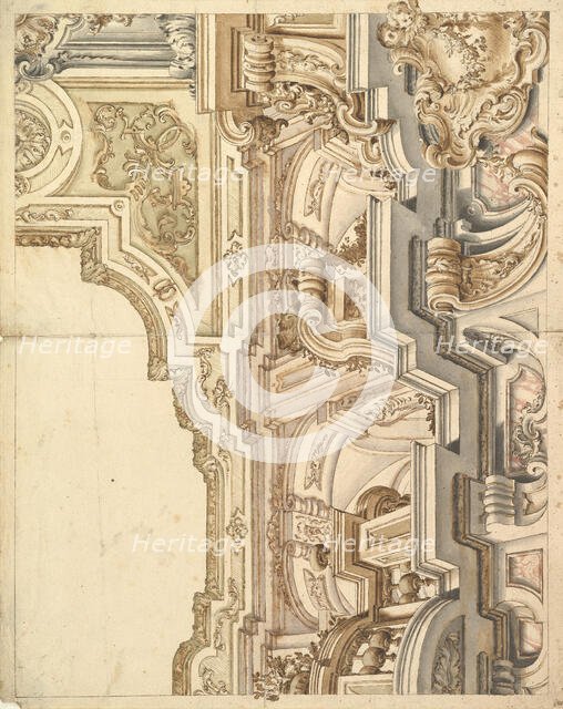 Design for a cornice., 1700-1780. Creator: Anon.